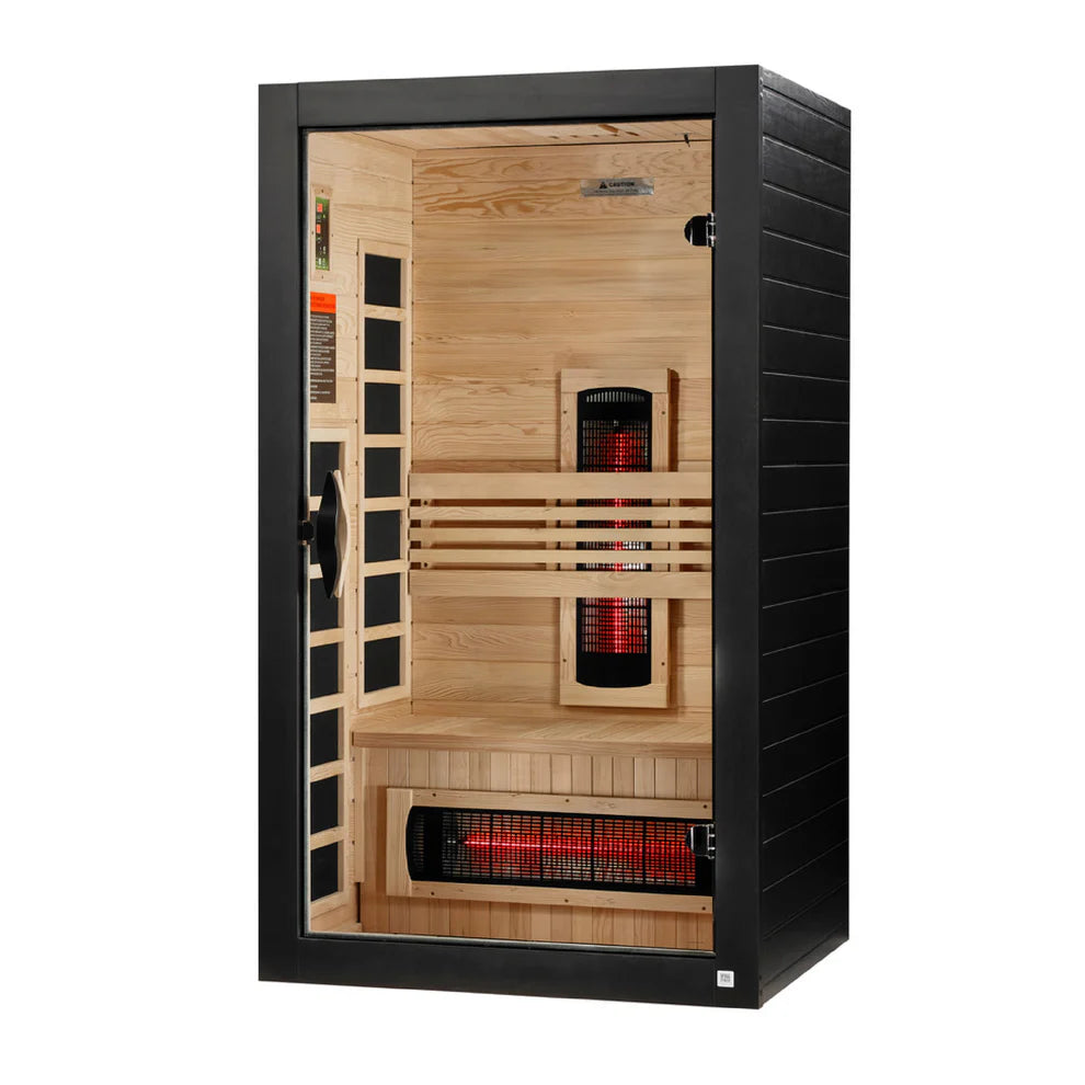 Dynamic Santorini 1-2-Person Full Spectrum Near Zero EMF (Under 3MG) FAR Infrared Sauna - Pro Plunge