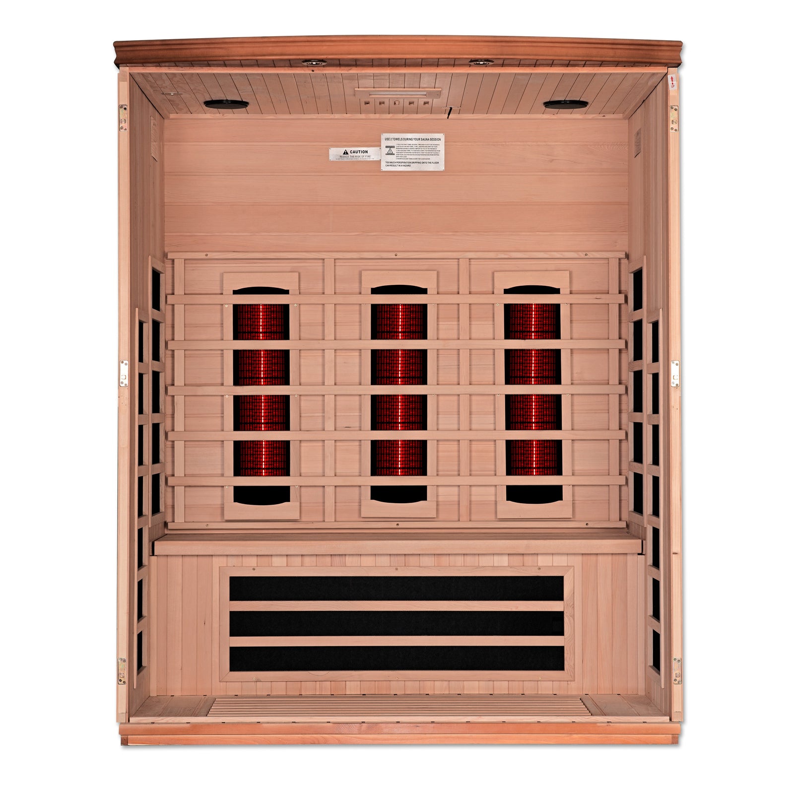 Dynamic Lugano 3-Person Full Spectrum Near Zero EMF FAR Infrared Sauna - Pro Plunge