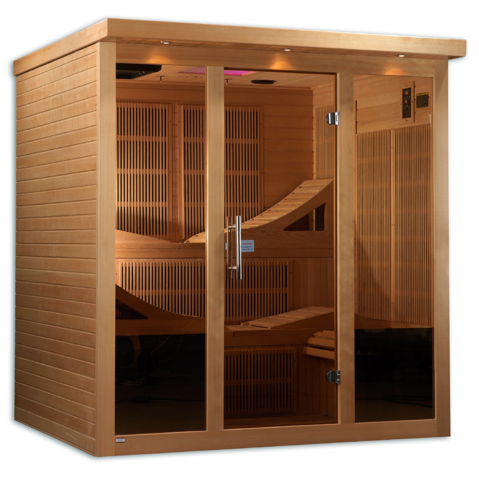 Golden Designs Monaco 6-person PureTech™ Near Zero EMF FAR Infrared Sauna - Pro Plunge