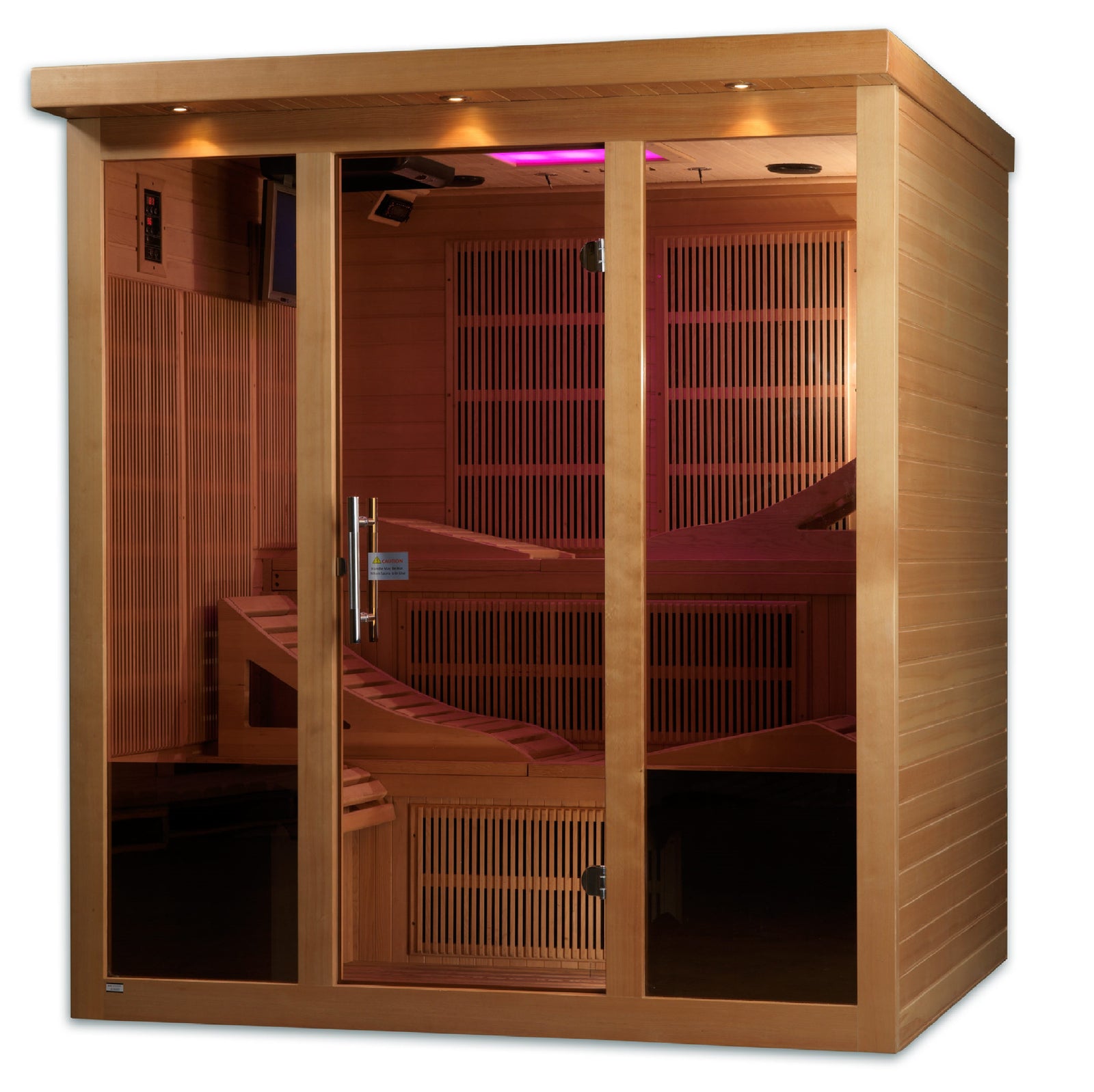 Golden Designs Monaco 6-person PureTech™ Near Zero EMF FAR Infrared Sauna - Pro Plunge