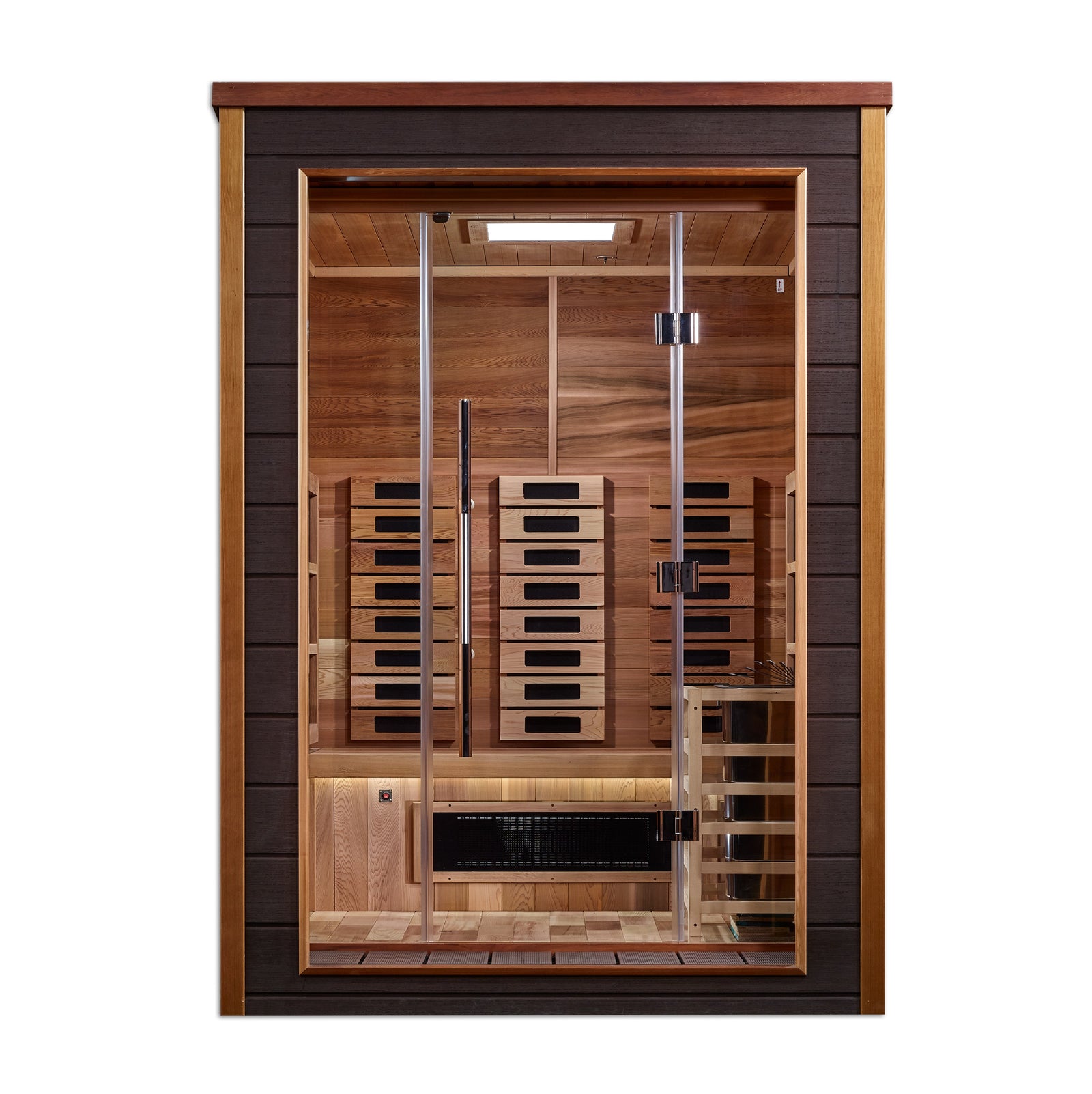 Golden Designs Nora 2 Person Hybrid Outdoor Sauna - Pro Plunge