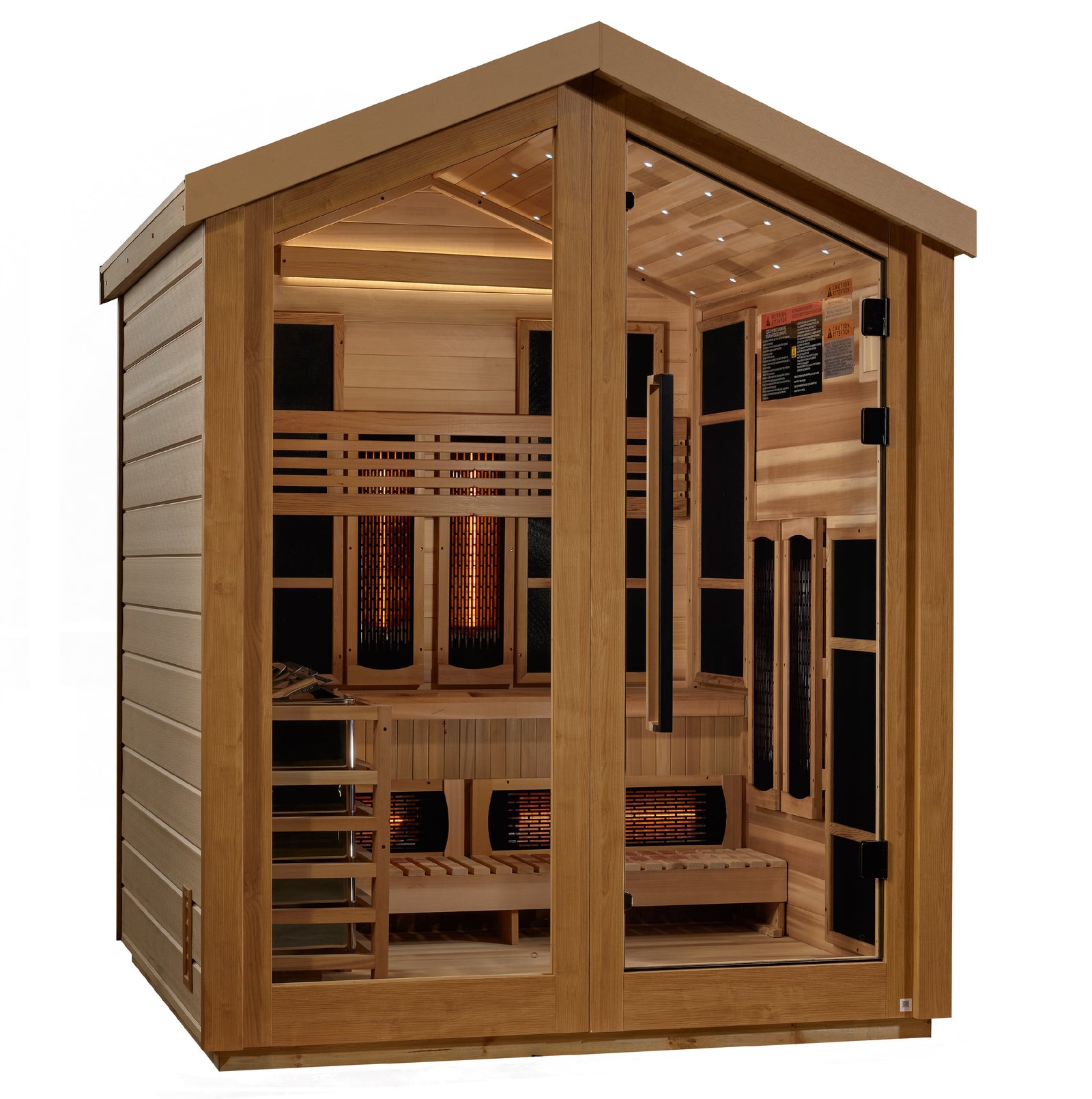 Golden Designs Loviisa 3 Person Hybrid Outdoor Sauna - Pro Plunge