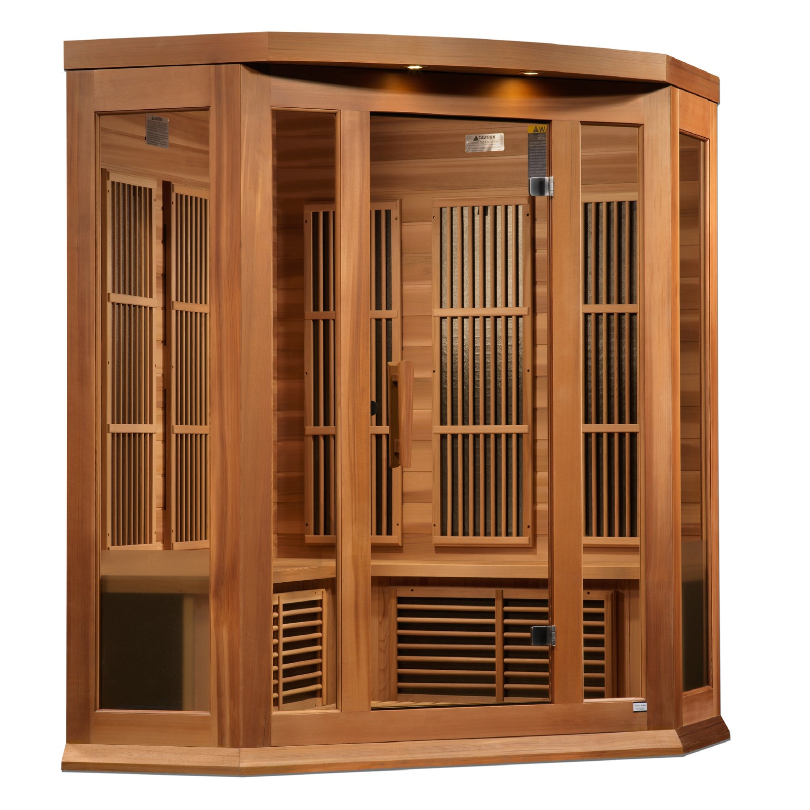 Maxxus 3-Person Corner Near Zero EMF FAR Infrared Sauna - Pro Plunge