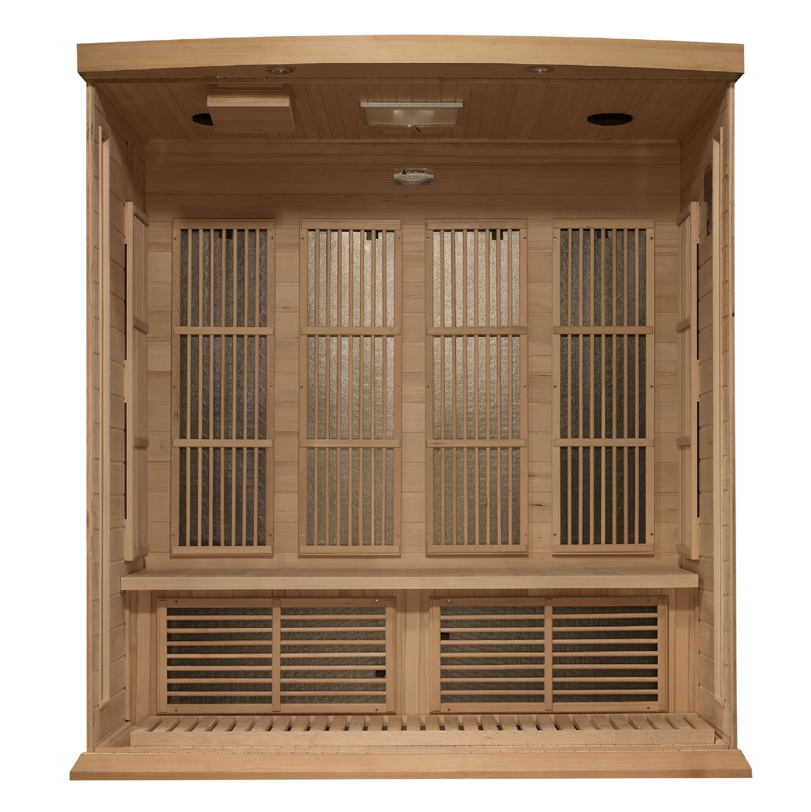Maxxus 4-Person Corner Near Zero EMF FAR Infrared Sauna - Pro Plunge