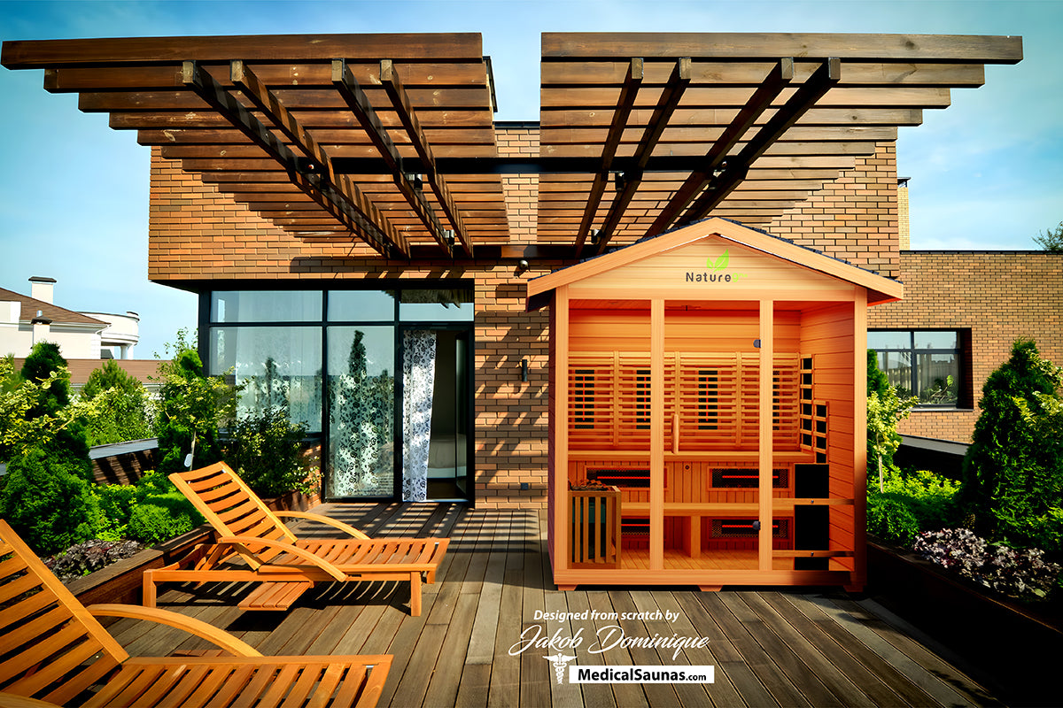 Medical Nature 9 Pus Outdoor Infrared Sauna - Pro Plunge