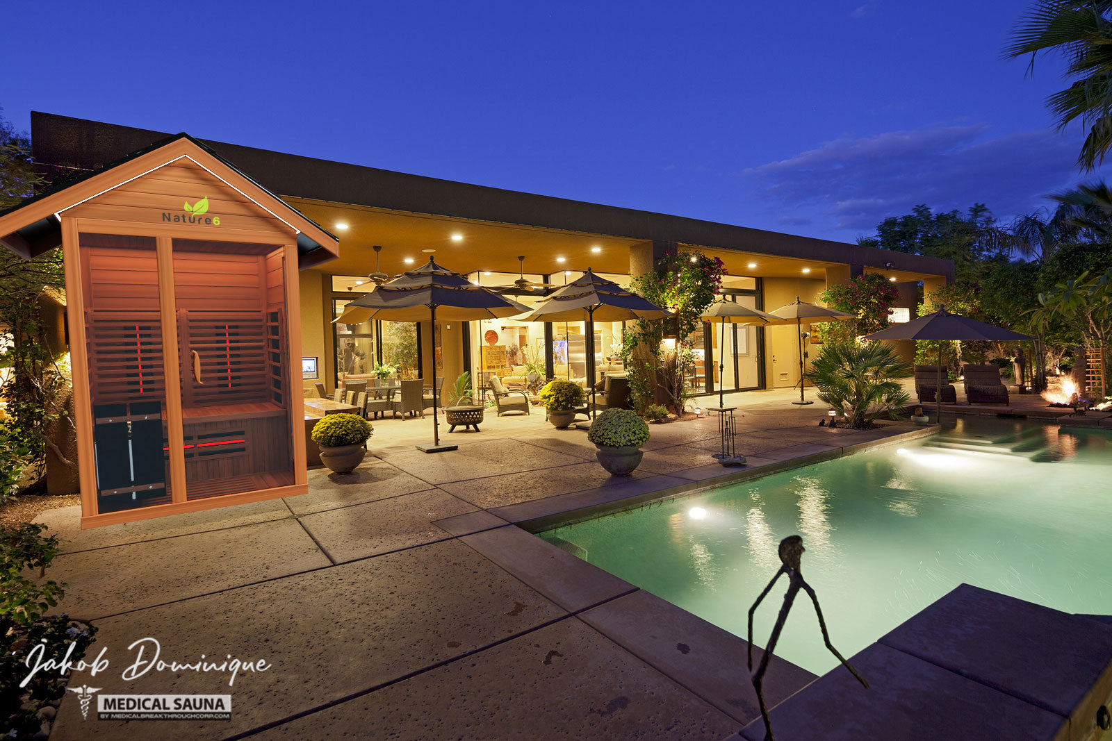 Medical Nature 6 Outdoor Infrared Sauna - Pro Plunge