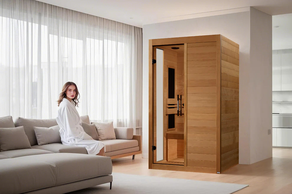 Dynamic Lucca Elite 2-person Ultra Low EMF (Between 3-5MG) FAR Infrared Sauna - Pro Plunge