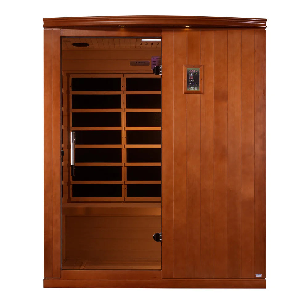 Dynamic Madrid Elite 3-person Ultra Low EMF (Between 3-5MG) FAR Infrared Sauna - Pro Plunge