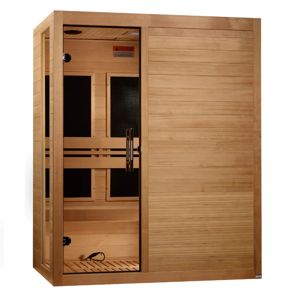 Dynamic Toscana Elite 3-person Ultra Low EMF (Between 3-5MG) FAR Infrared Sauna - Pro Plunge
