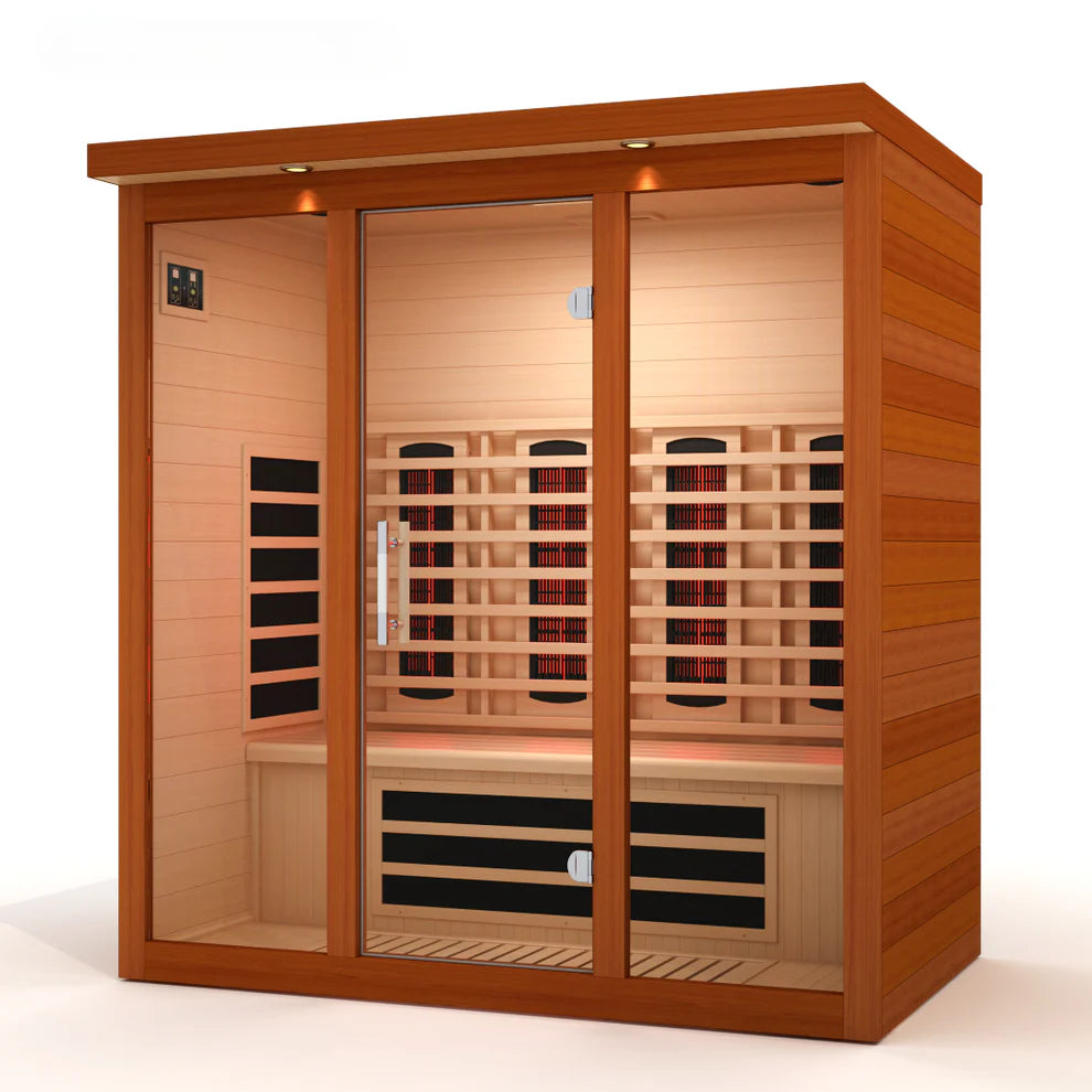 Dynamic Vila Grande 4-Person Full Spectrum Near Zero EMF (Under 3MG) FAR Infrared Sauna - Pro Plunge