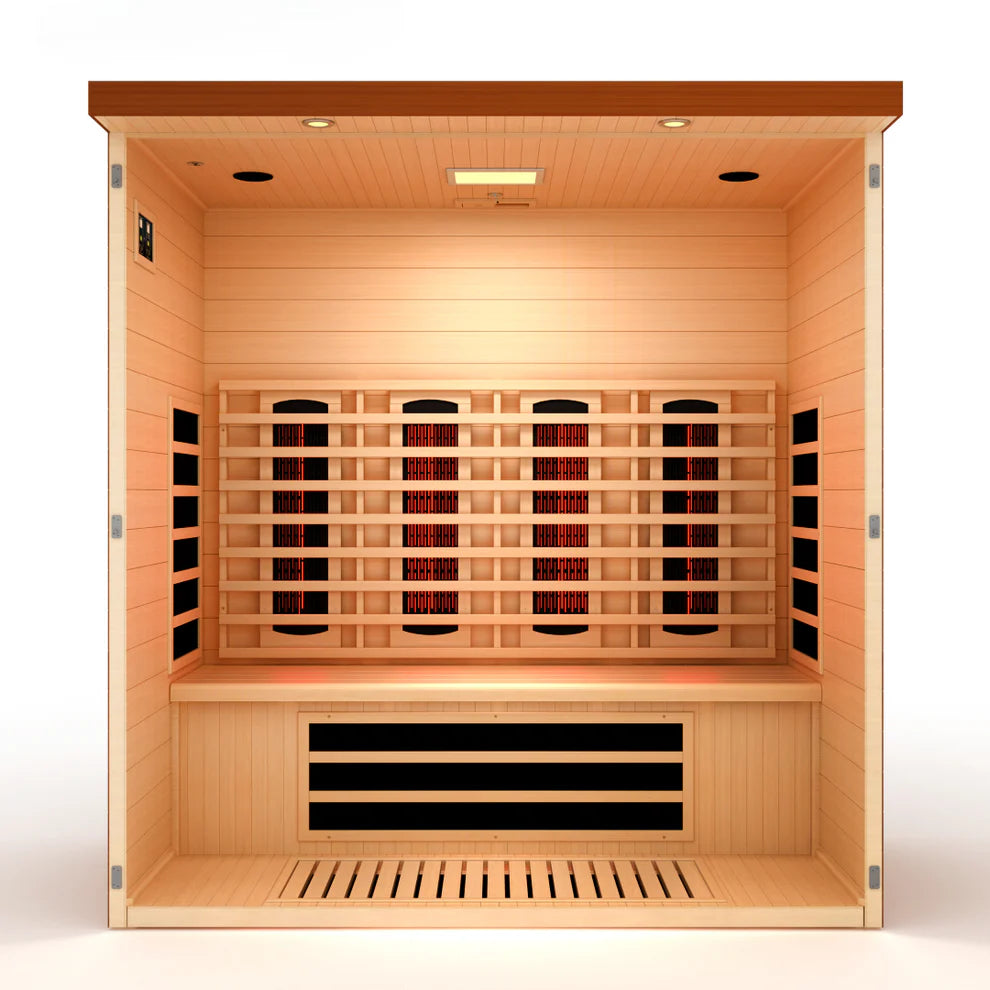 Dynamic Vila Grande 4-Person Full Spectrum Near Zero EMF (Under 3MG) FAR Infrared Sauna - Pro Plunge