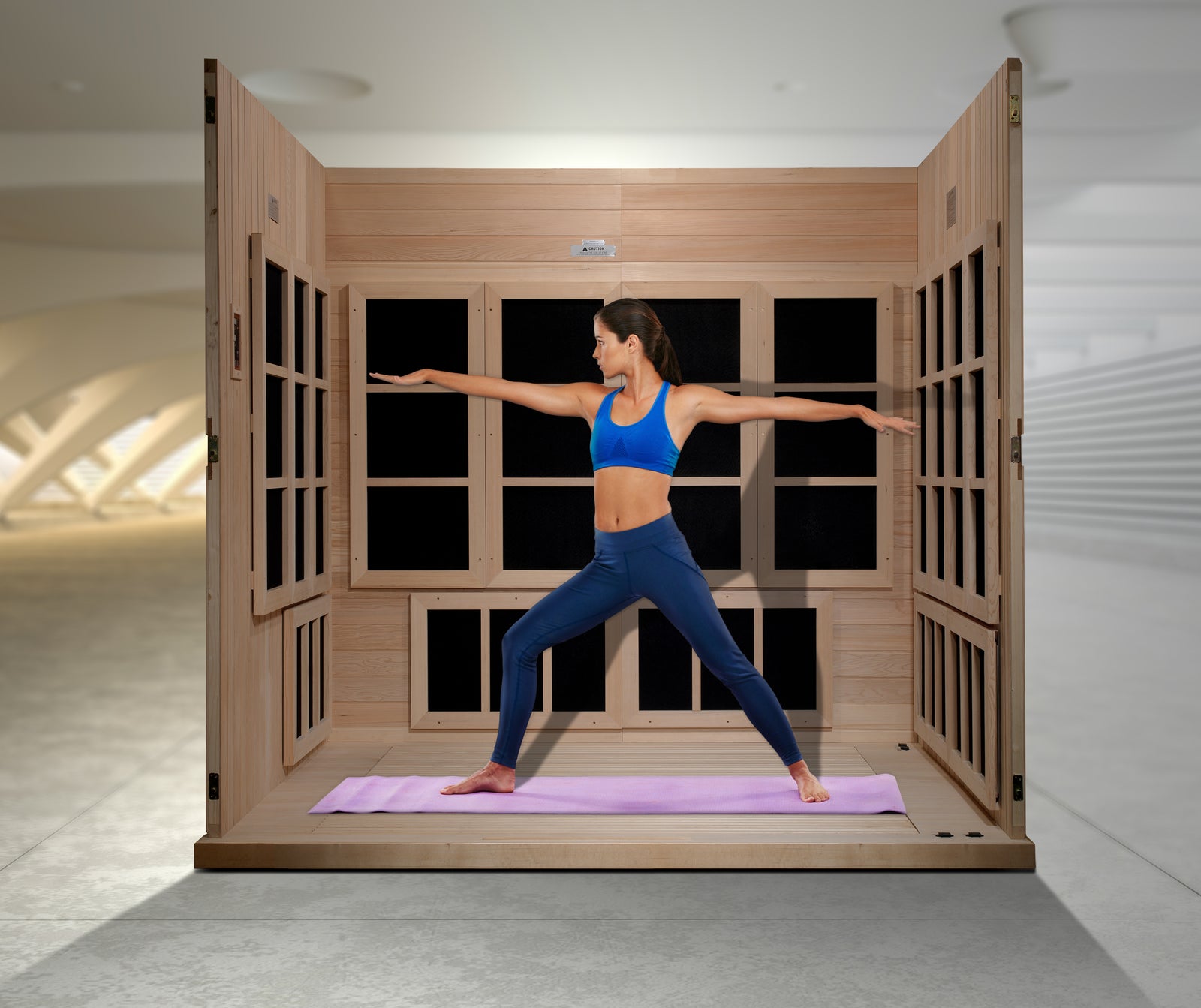 Golden Designs Catalonia 8-person PureTech™ Near Zero EMF FAR Infrared Sauna - Pro Plunge