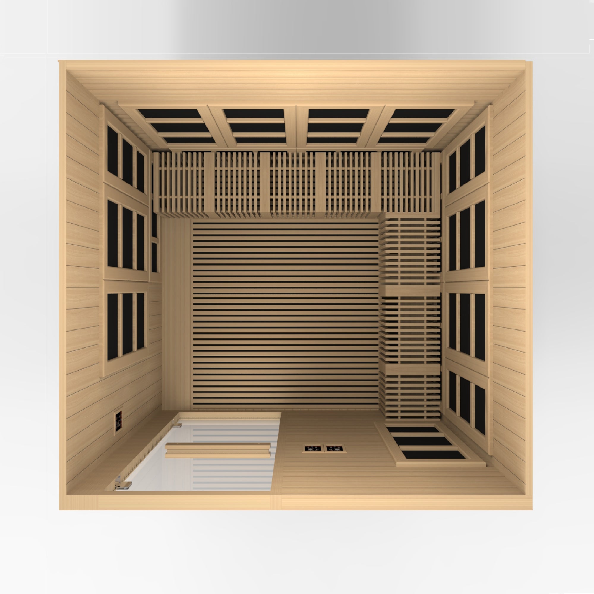 Golden Designs Catalonia 8-person PureTech™ Near Zero EMF FAR Infrared Sauna - Pro Plunge