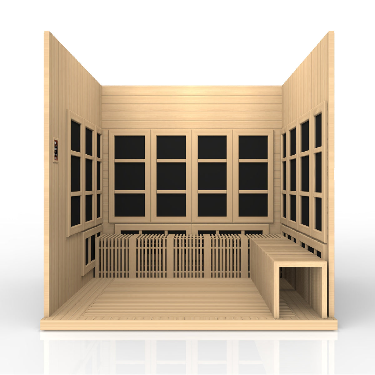 Golden Designs Catalonia 8-person PureTech™ Near Zero EMF FAR Infrared Sauna - Pro Plunge