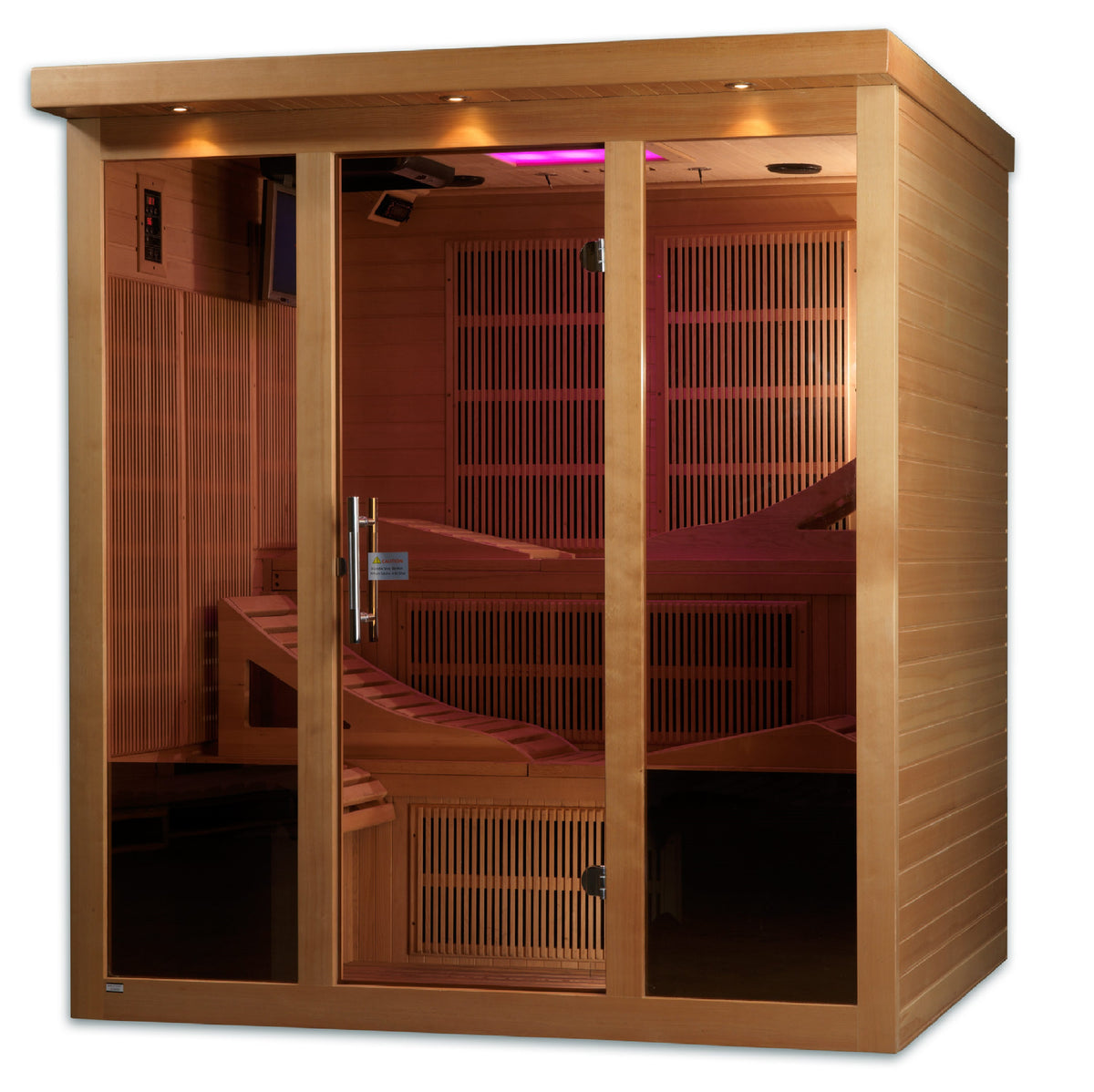 Golden Designs Monaco 6-person PureTech™ Near Zero EMF FAR Infrared Sauna - Pro Plunge