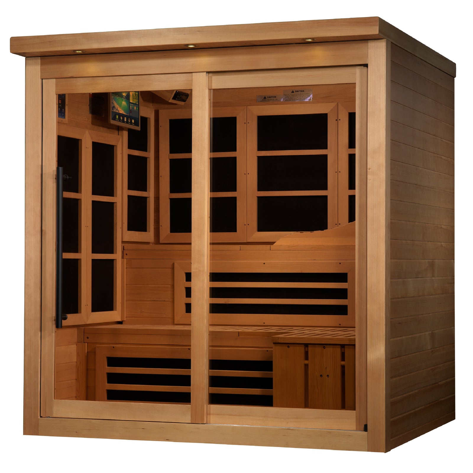Golden Designs Monaco Limited Edition 6-person PureTech™ Near Zero EMF FAR Infrared Sauna - Pro Plunge