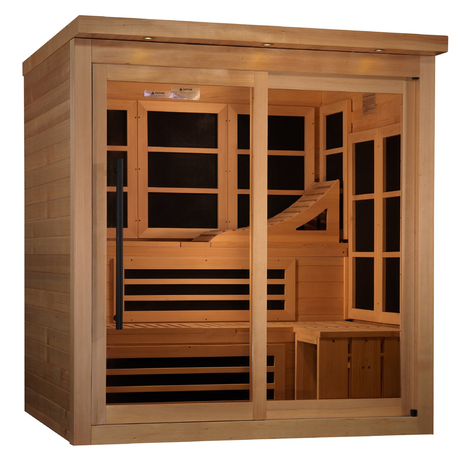 Golden Designs Monaco Limited Edition 6-person PureTech™ Near Zero EMF FAR Infrared Sauna - Pro Plunge