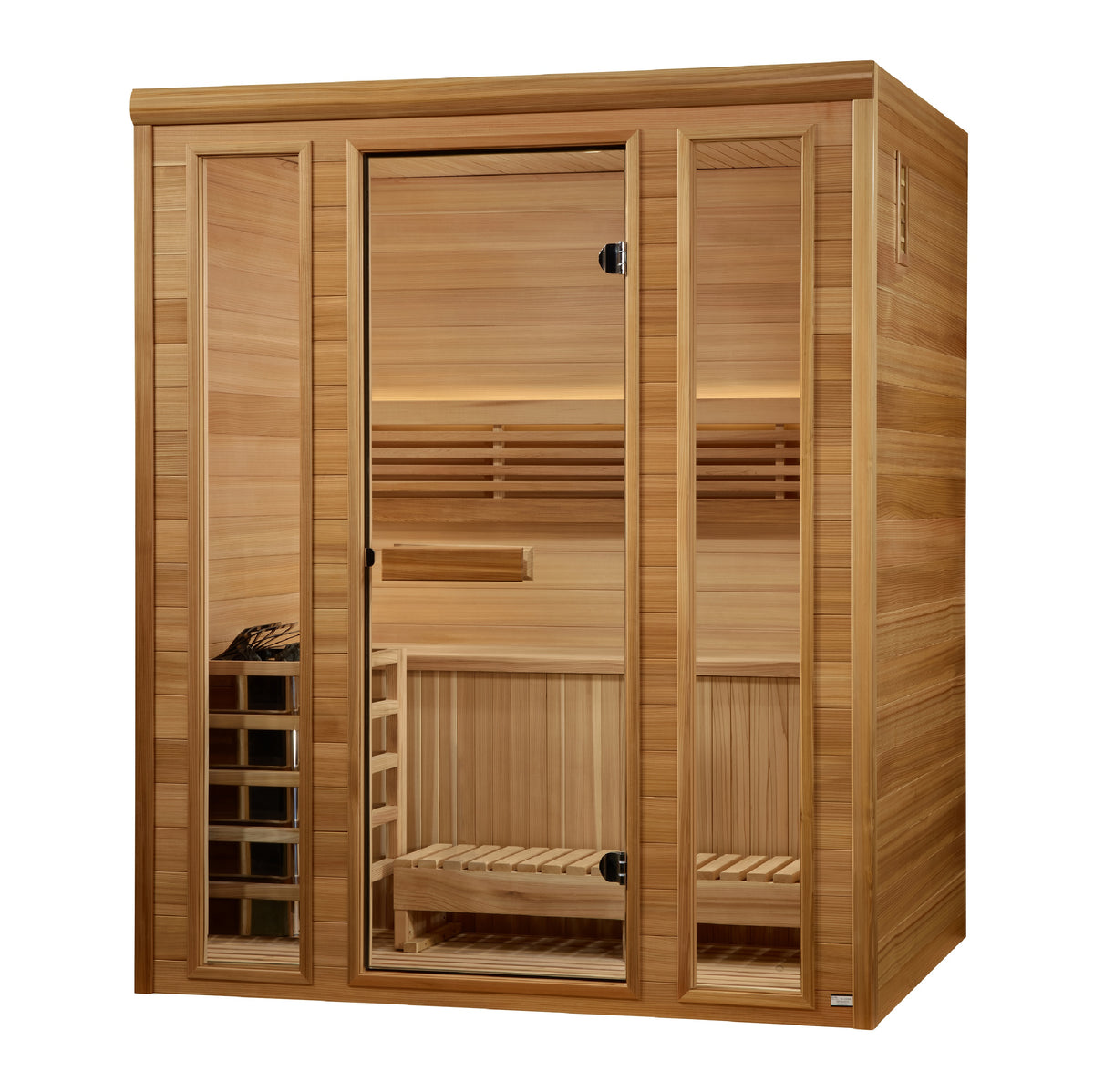 Golden Designs 2025 "Andermatt Edition" 2 - 3 Person Traditional Steam Sauna - Pro Plunge