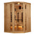 Golden Designs 3-Person Corner Full Spectrum PureTech™ Near Zero EMF FAR Infrared Sauna with Himalayan Salt Bar