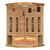 Golden Designs 3-Person Corner Full Spectrum PureTech™ Near Zero EMF FAR Infrared Sauna with Himalayan Salt Bar