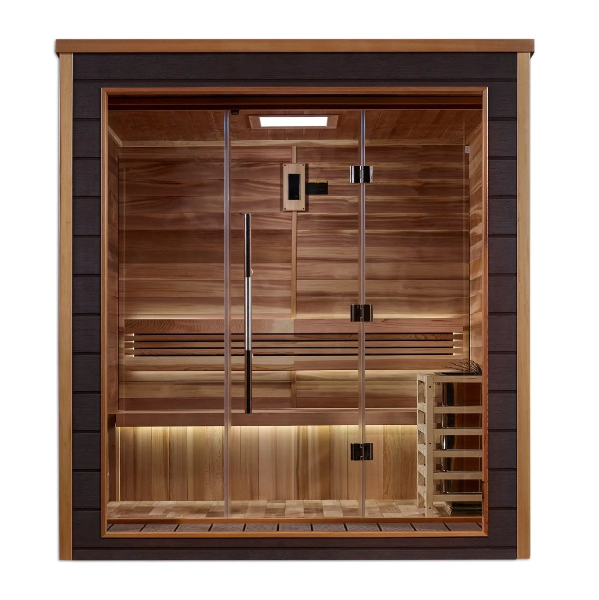 Golden Designs Drammen 3 Person Outdoor-Indoor Traditional Sauna - Pro Plunge