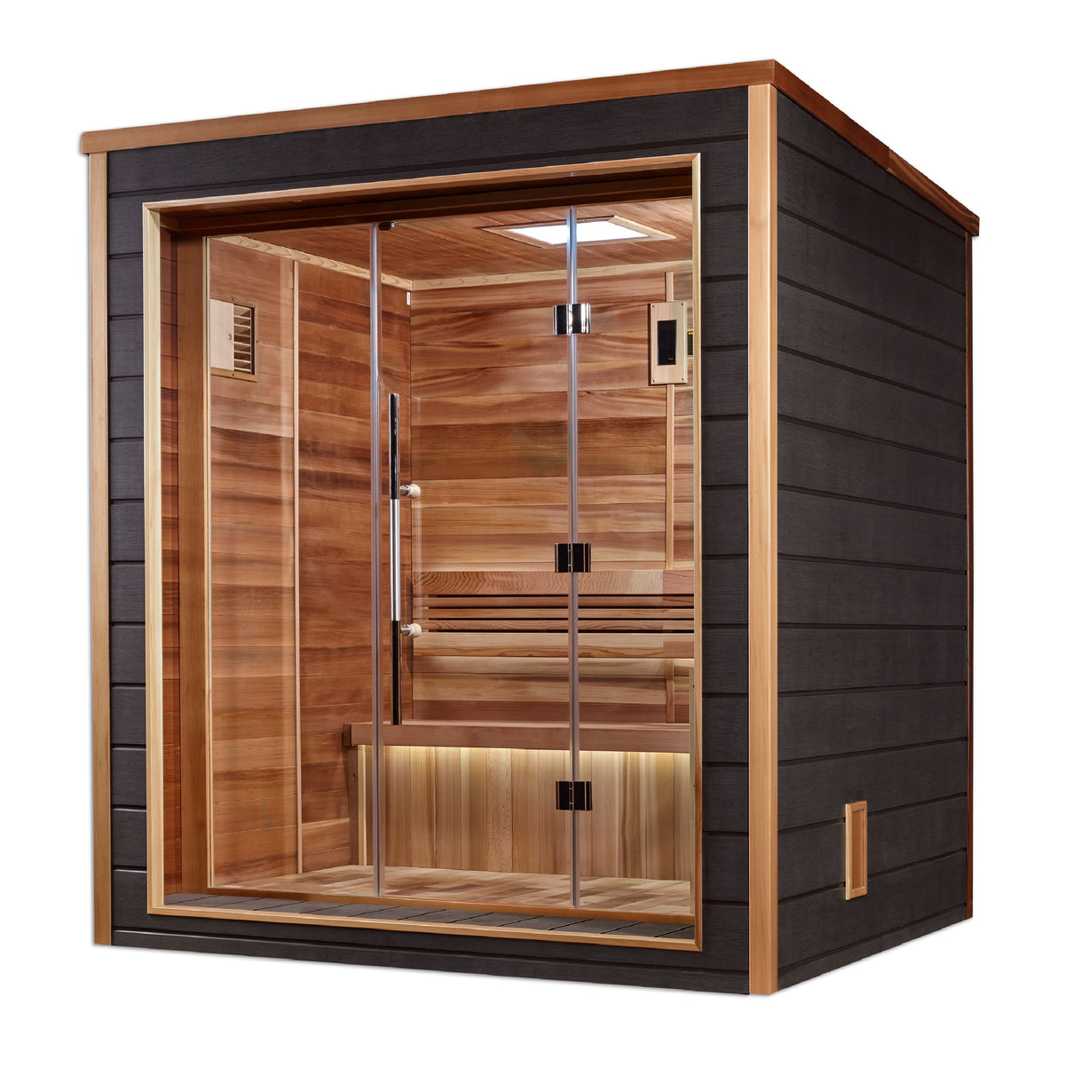 Golden Designs Drammen 3 Person Outdoor Traditional Sauna - Pro Plunge