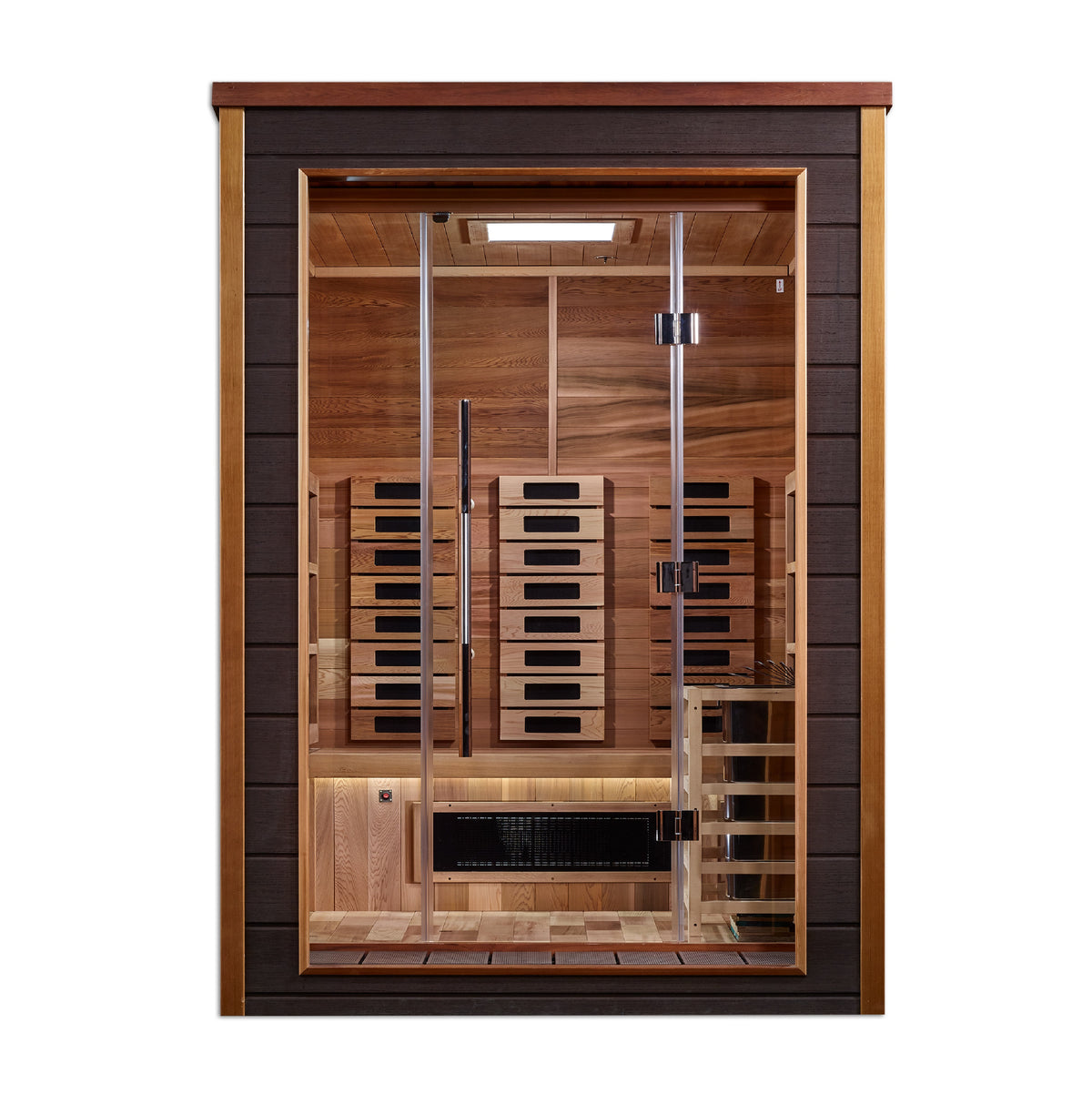 Golden Designs Nora 2 Person Hybrid Outdoor Sauna - Pro Plunge