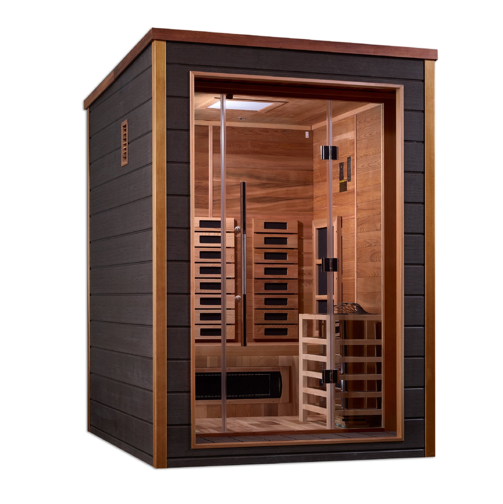 Golden Designs Nora 2 Person Hybrid Outdoor Sauna - Pro Plunge