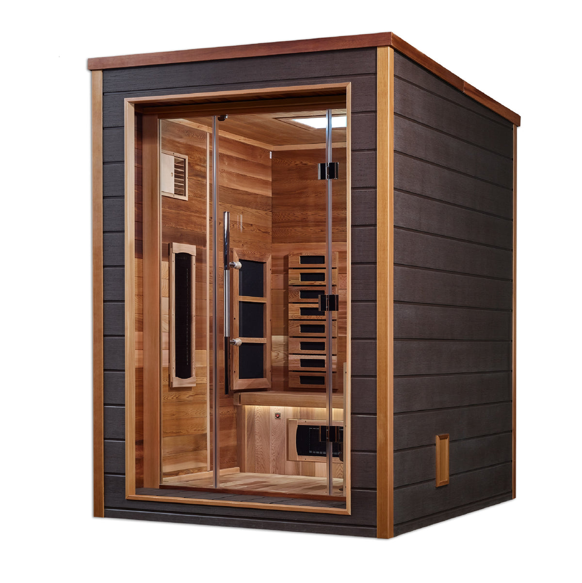Golden Designs Nora 2 Person Hybrid Outdoor Sauna - Pro Plunge
