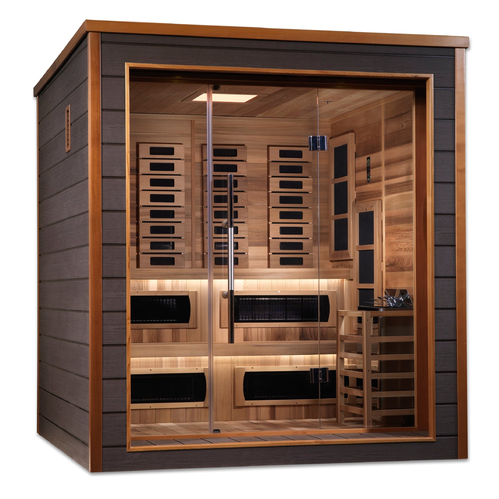 Golden Designs Karlstad 6 Person Hybrid Outdoor Sauna - Pro Plunge