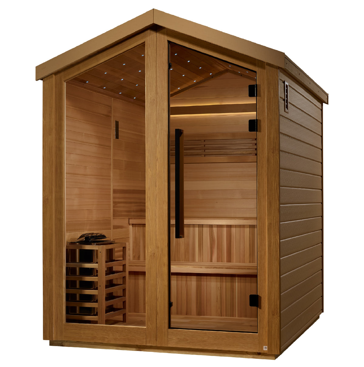 Golden Designs Kaarina 6 Person Outdoor Traditional Sauna - Pro Plunge
