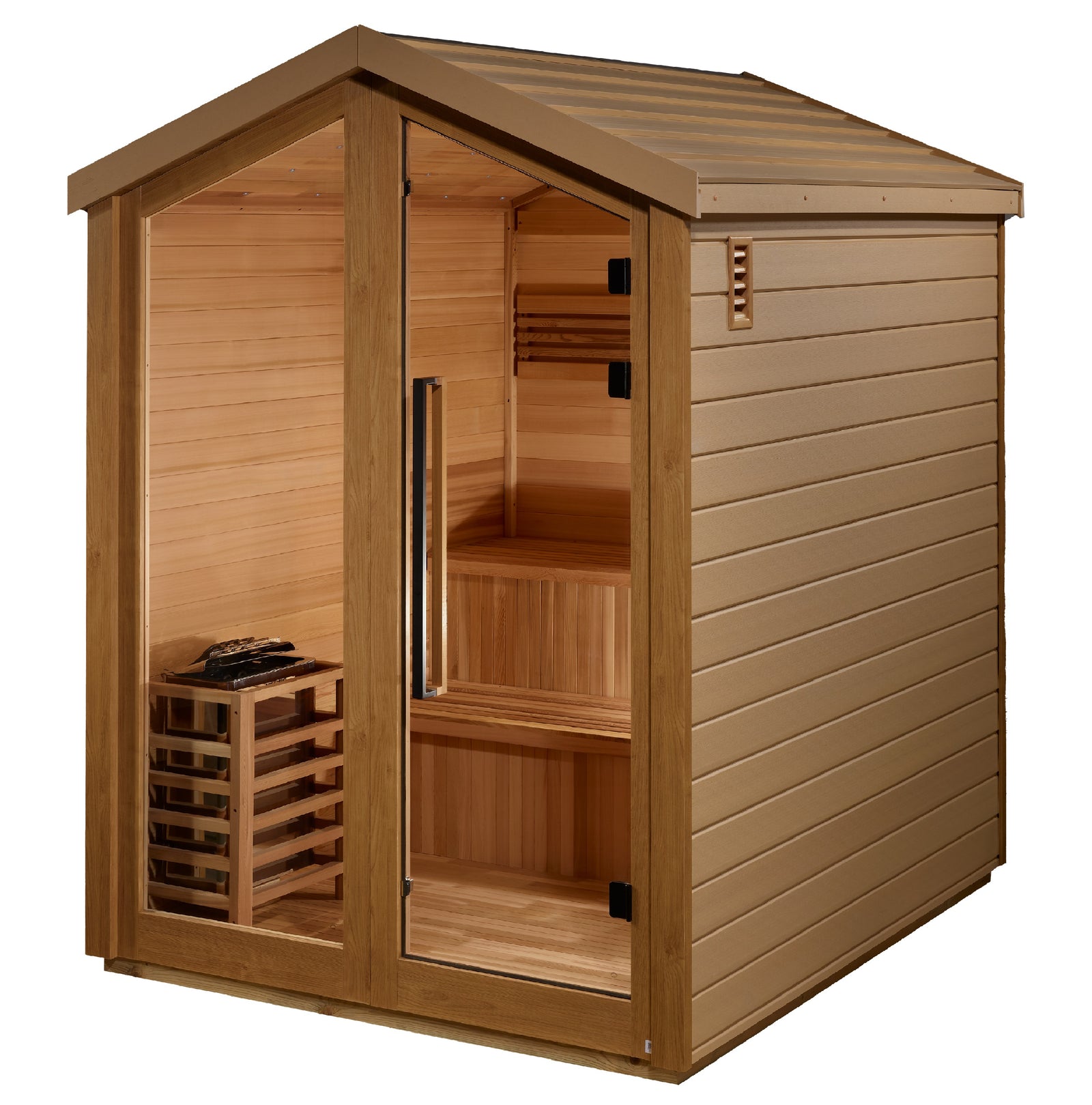 Golden Designs Kaarina 6 Person Outdoor Traditional Sauna - Pro Plunge
