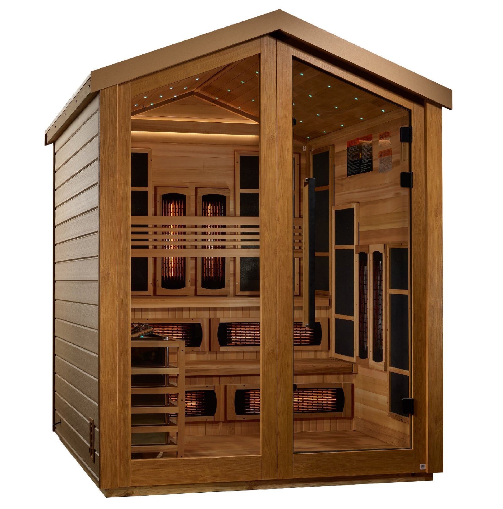 Golden Designs Kaskinen 6 Person Hybrid Outdoor Sauna - Pro Plunge