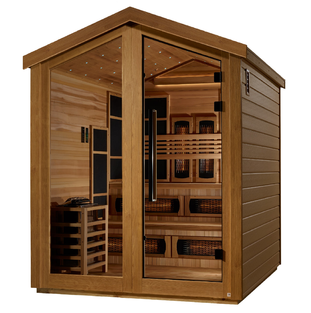 Golden Designs Kaskinen 6 Person Hybrid Outdoor Sauna - Pro Plunge