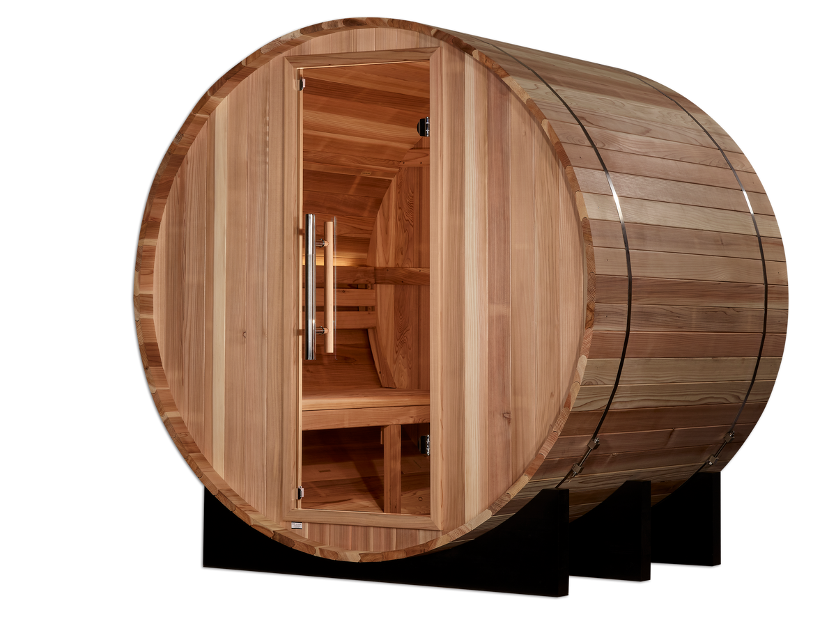 Golden Designs "St. Moritz" 2 Person Barrel Traditional Sauna - Pro Plunge