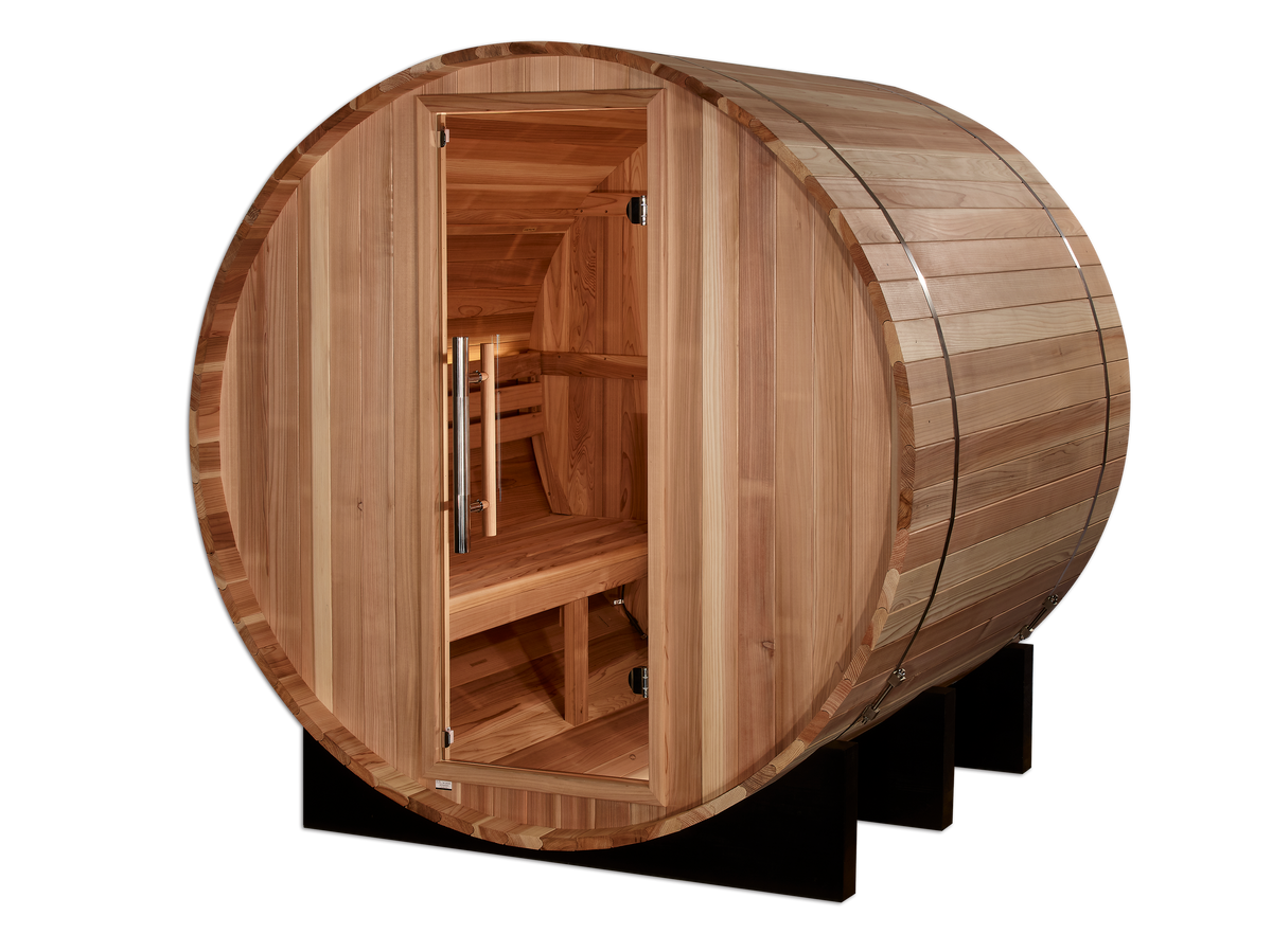 Golden Designs &quot;St. Moritz&quot; 2 Person Barrel Traditional Sauna