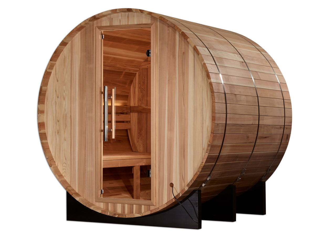 Golden Designs "Arosa" 4 Person Barrel Traditional Sauna - Pro Plunge