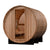 Golden Designs "Zurich" 4 Person Barrel Traditional Sauna with Bronze Privacy View