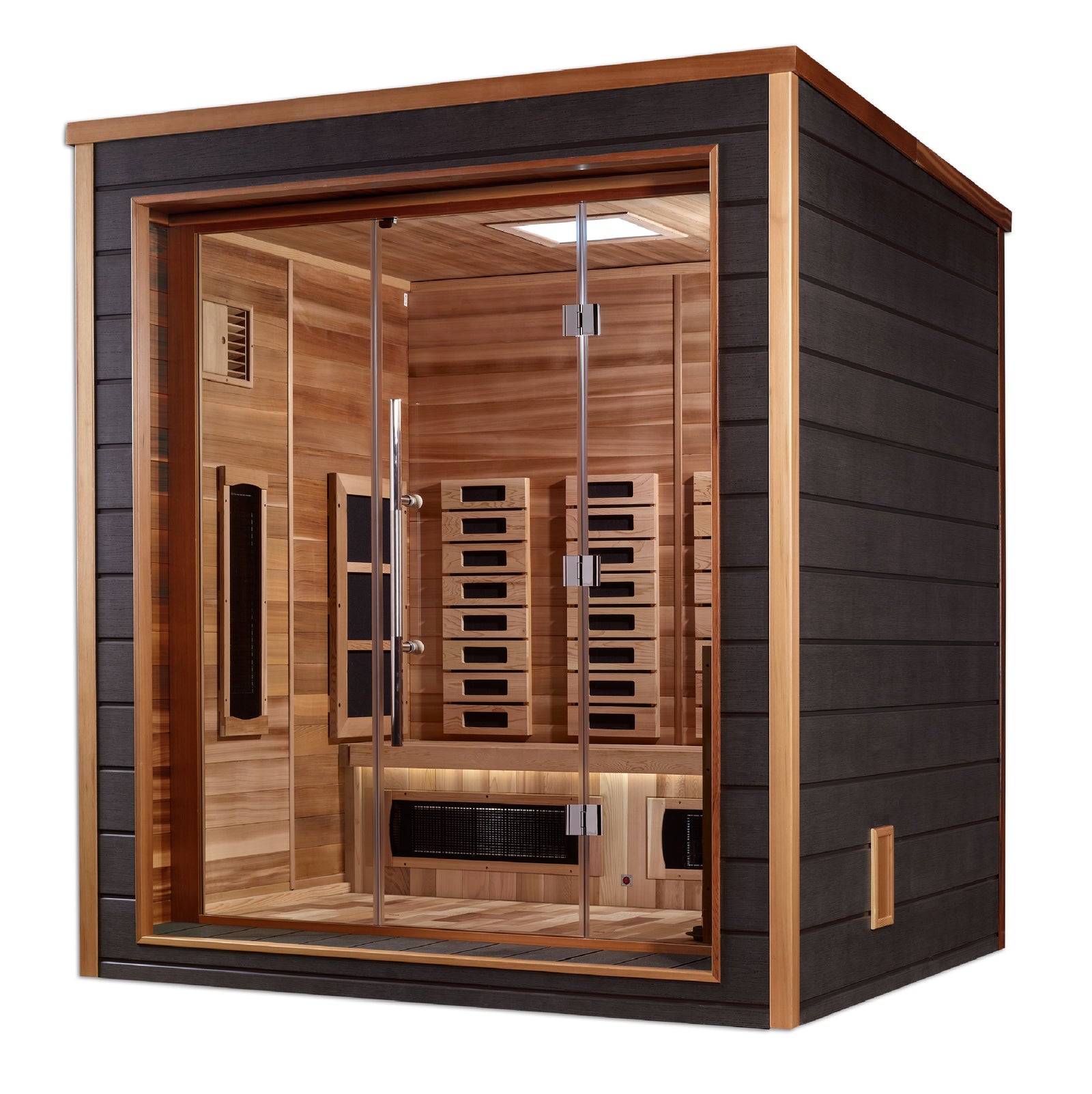 Golden Designs Visby 3 Person Hybrid Outdoor Sauna - Pro Plunge