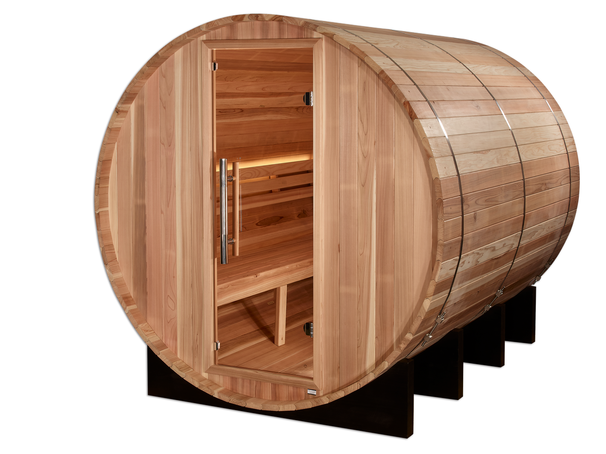 Golden Designs "Klosters" 6 Person Barrel Traditional Sauna - Pro Plunge