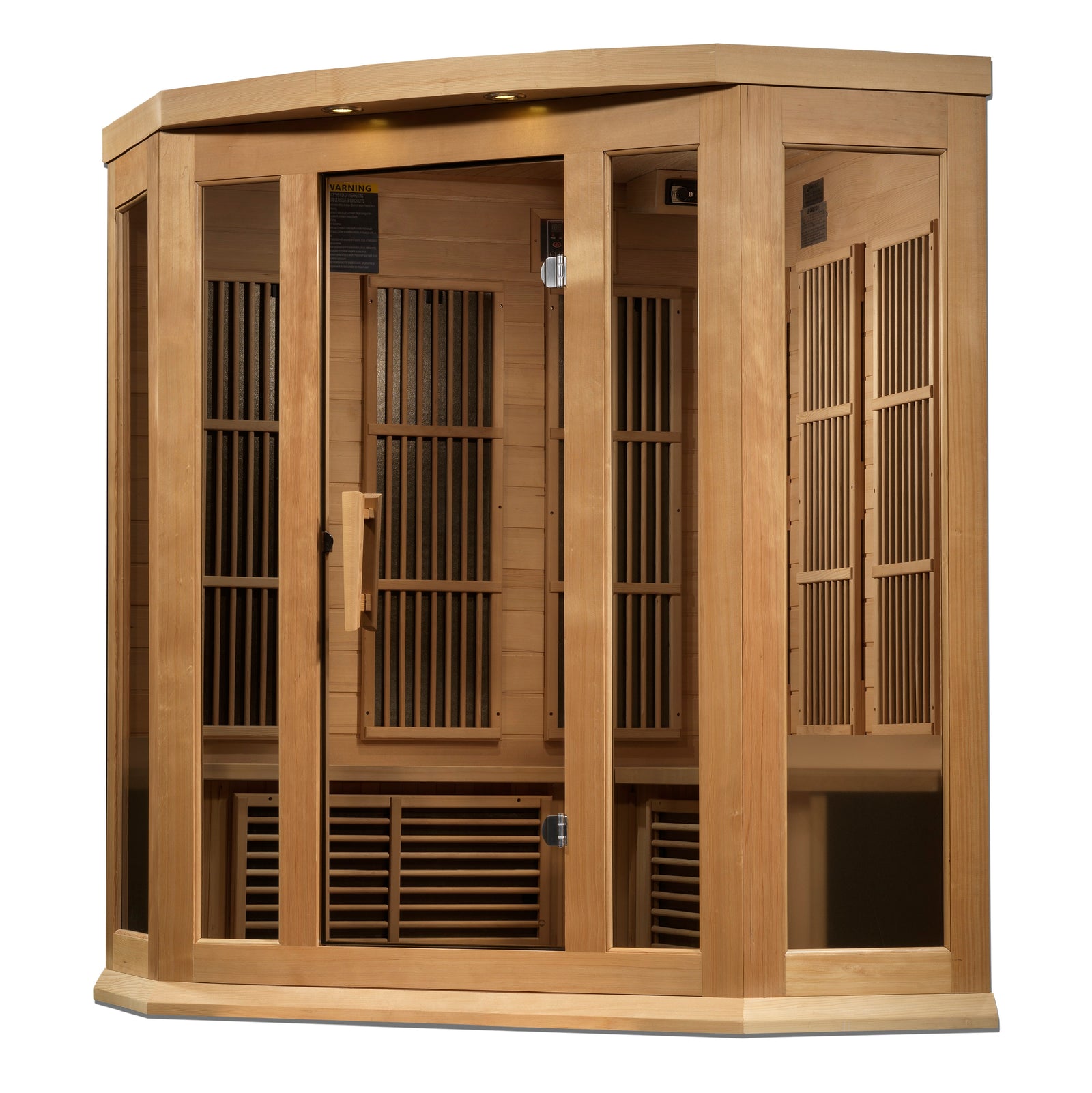 Maxxus 3-Person Corner Near Zero EMF FAR Infrared Sauna - Pro Plunge