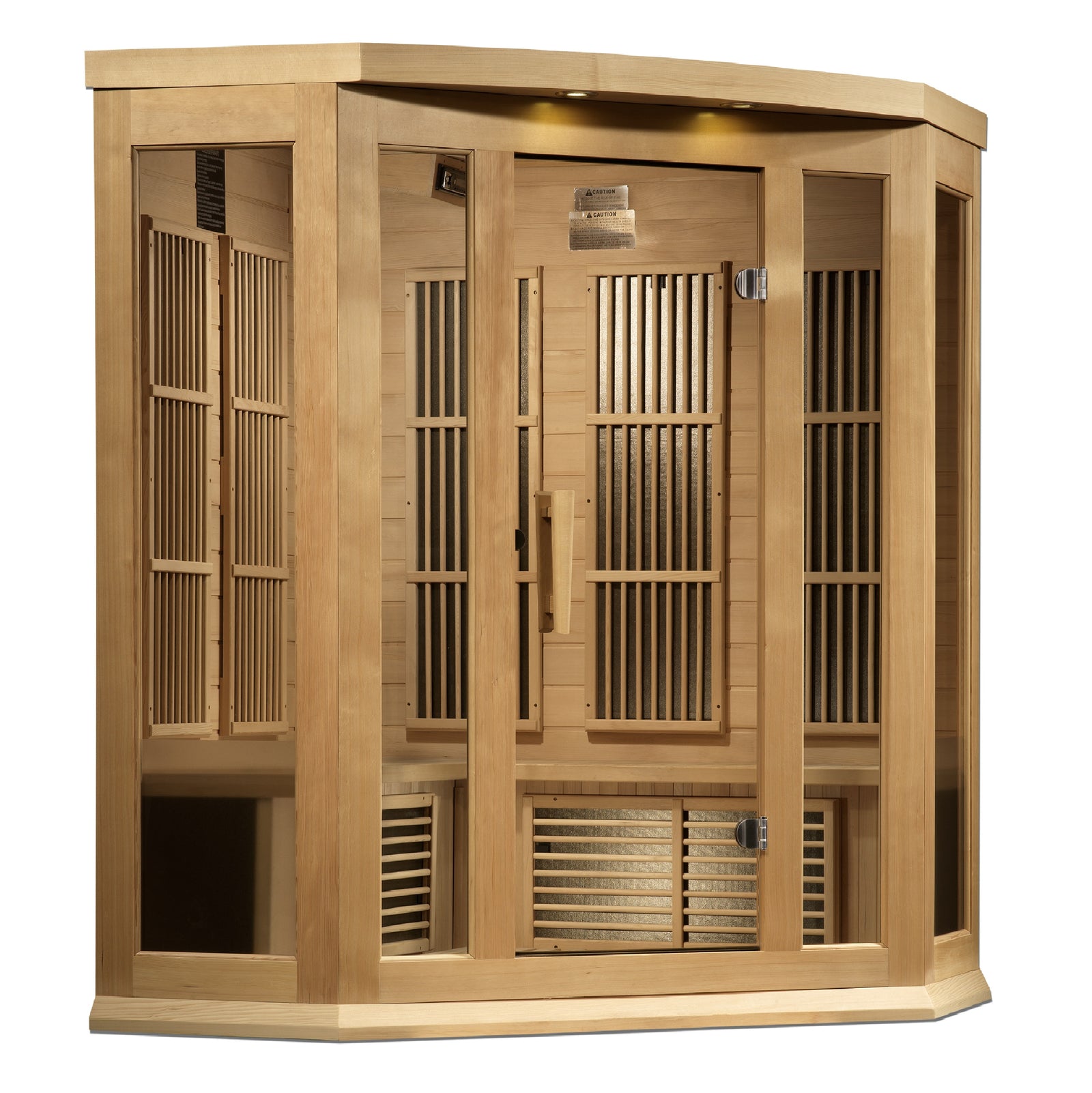 Maxxus 3-Person Corner Near Zero EMF FAR Infrared Sauna - Pro Plunge