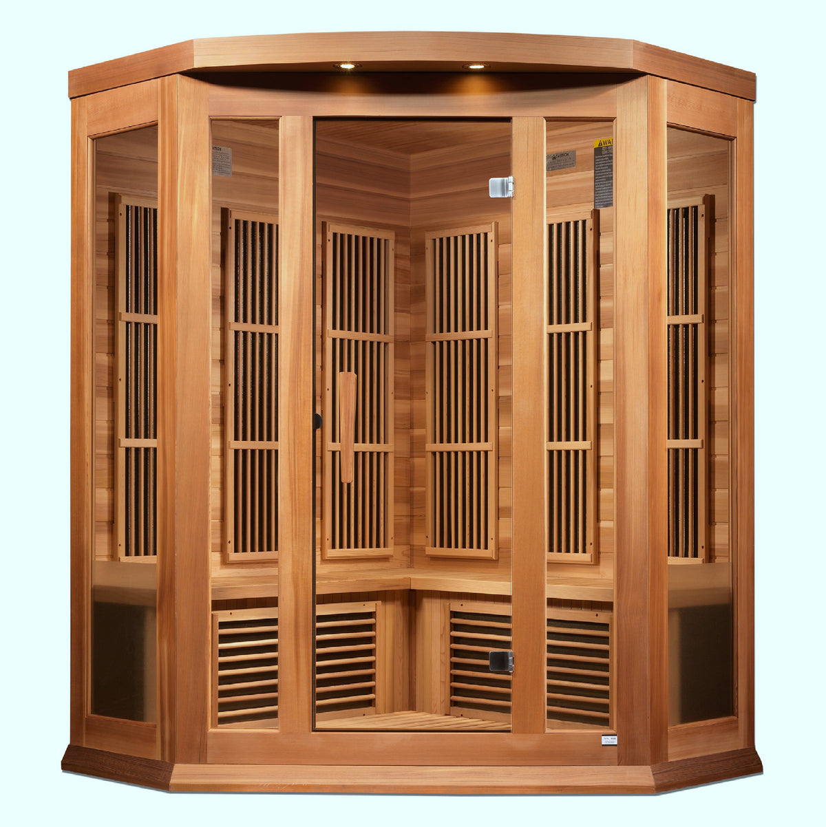 Maxxus 3-Person Corner Low EMF FAR Infrared Sauna - Pro Plunge