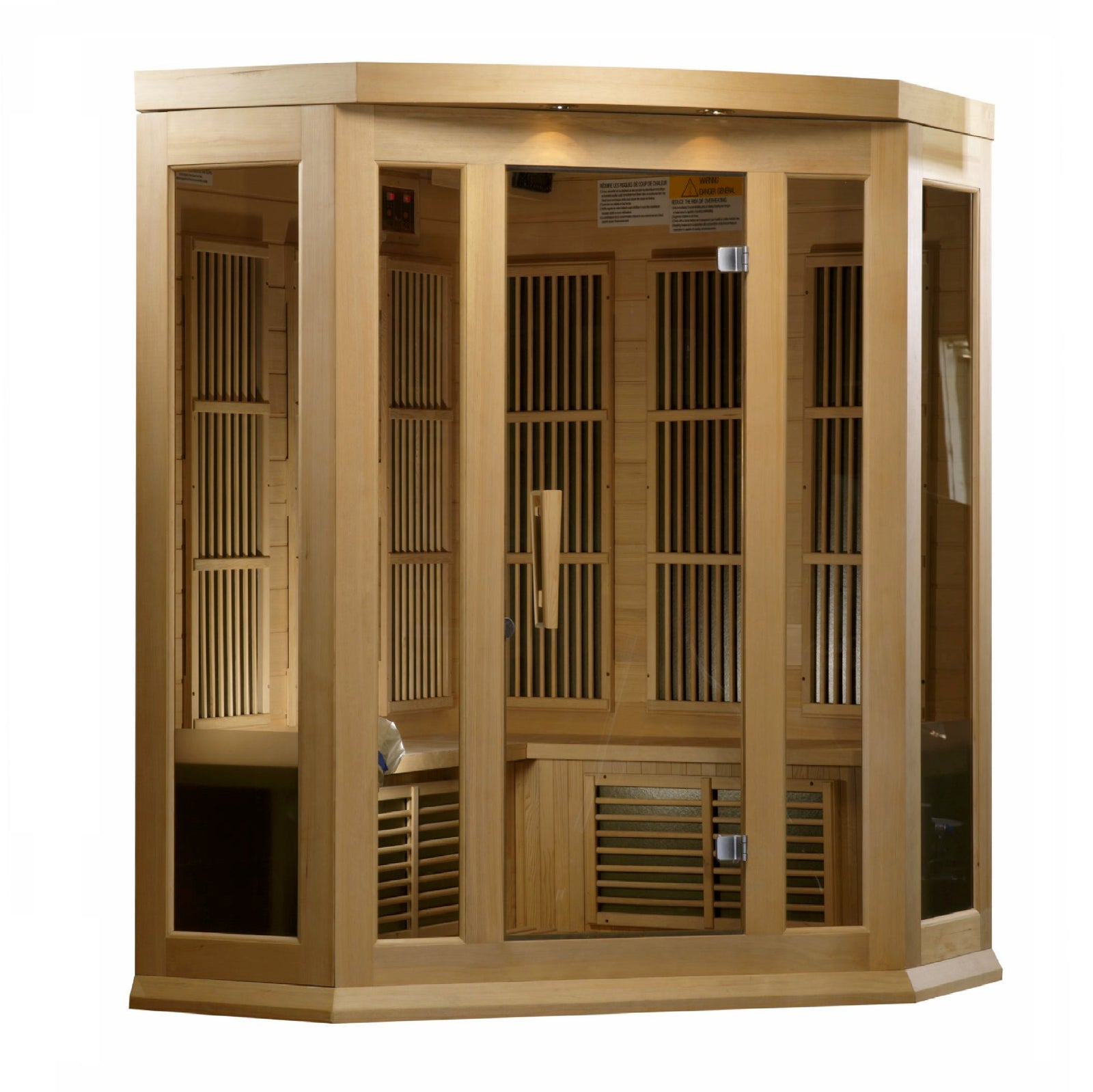 Maxxus 3-Person Corner Low EMF FAR Infrared Sauna - Pro Plunge