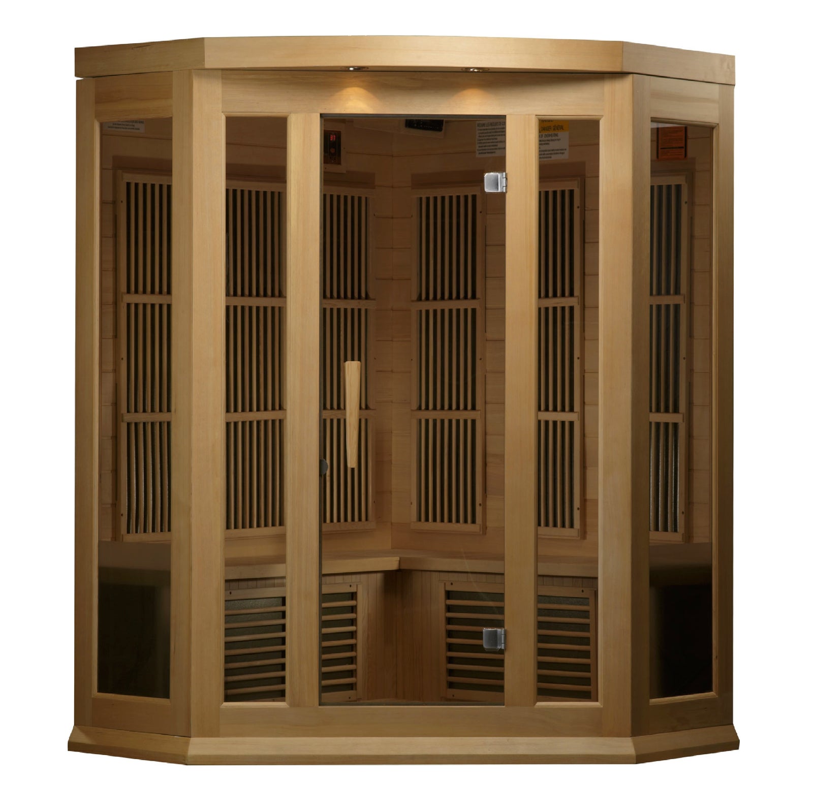 Maxxus 3-Person Corner Low EMF FAR Infrared Sauna - Pro Plunge