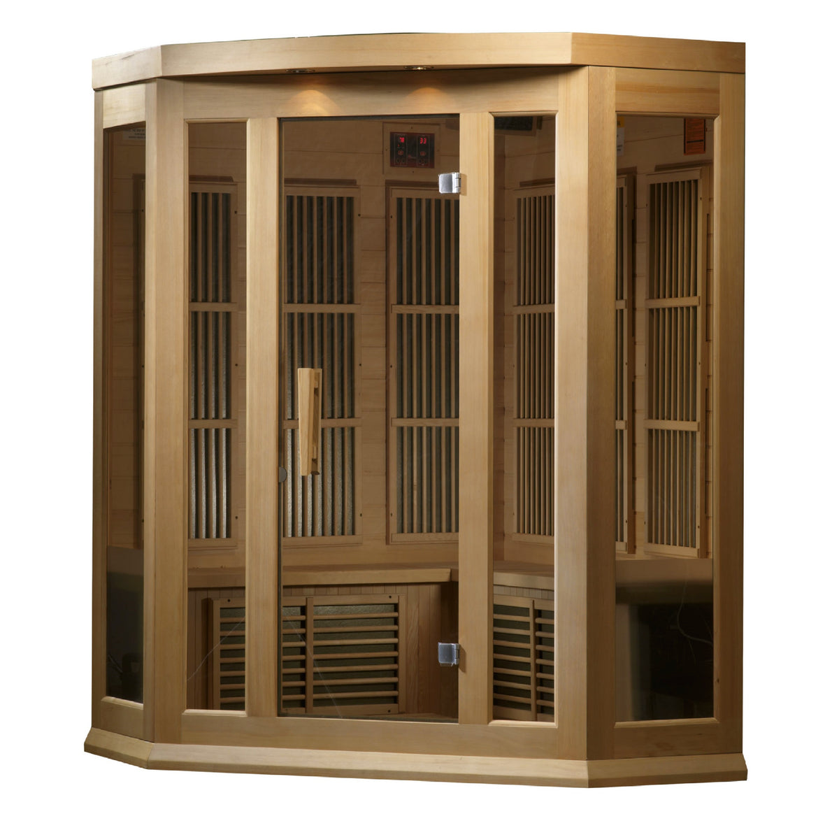 Maxxus 3-Person Corner Low EMF FAR Infrared Sauna - Pro Plunge