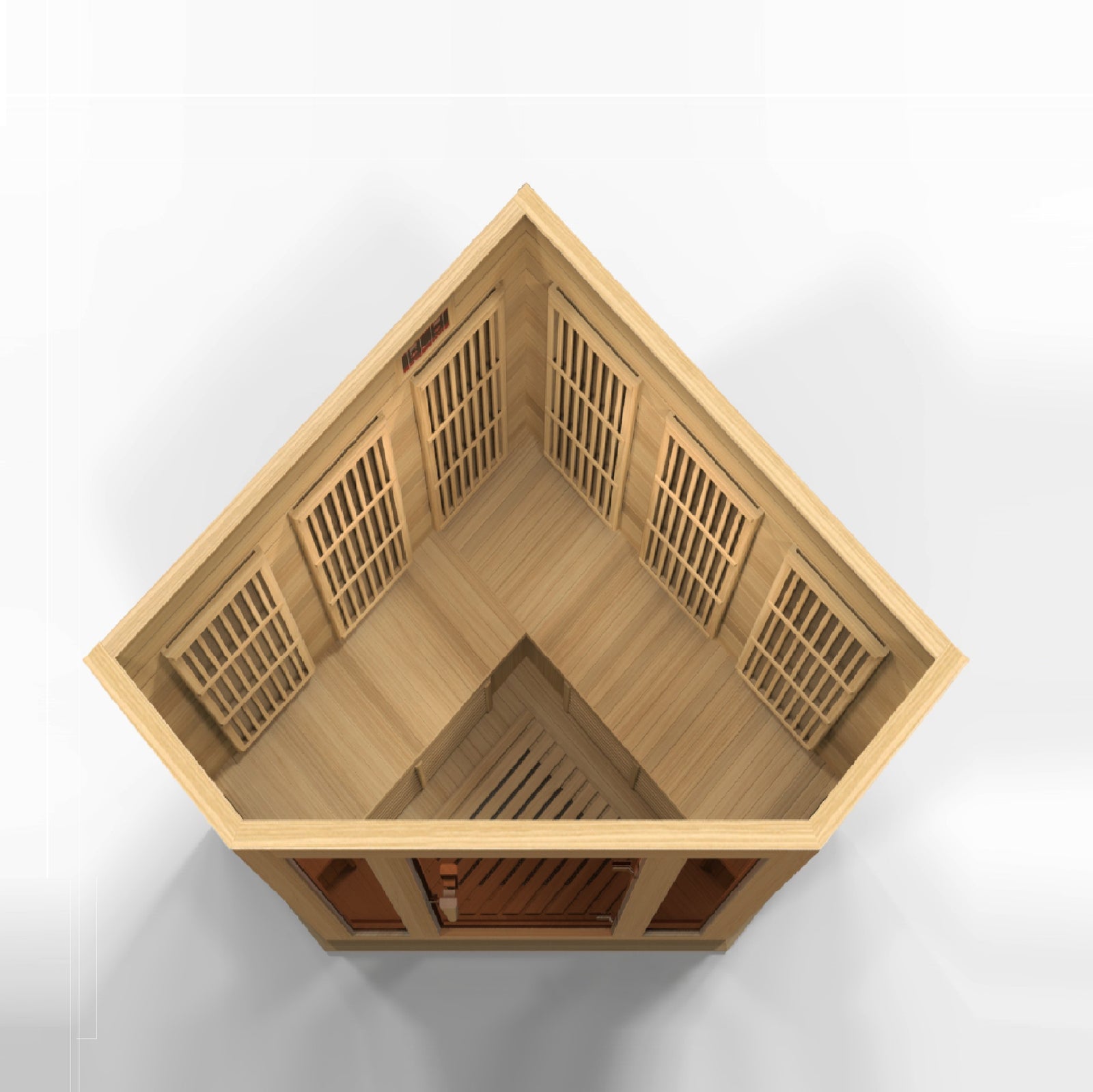 Maxxus 3-Person Corner Low EMF FAR Infrared Sauna - Pro Plunge