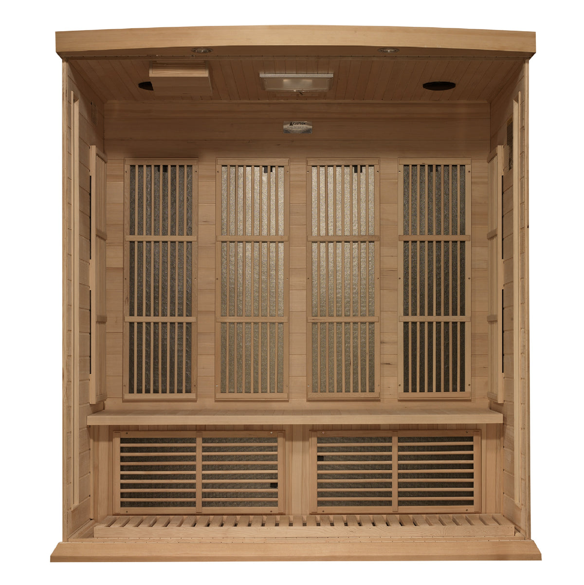 Maxxus 4-Person Corner Near Zero EMF FAR Infrared Sauna - Pro Plunge