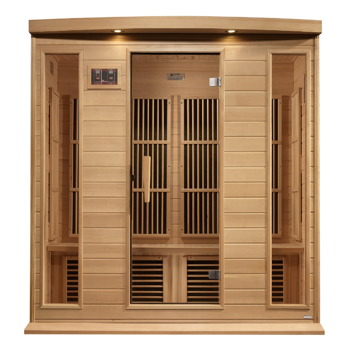 Maxxus 4-Person Corner Near Zero EMF FAR Infrared Sauna - Pro Plunge