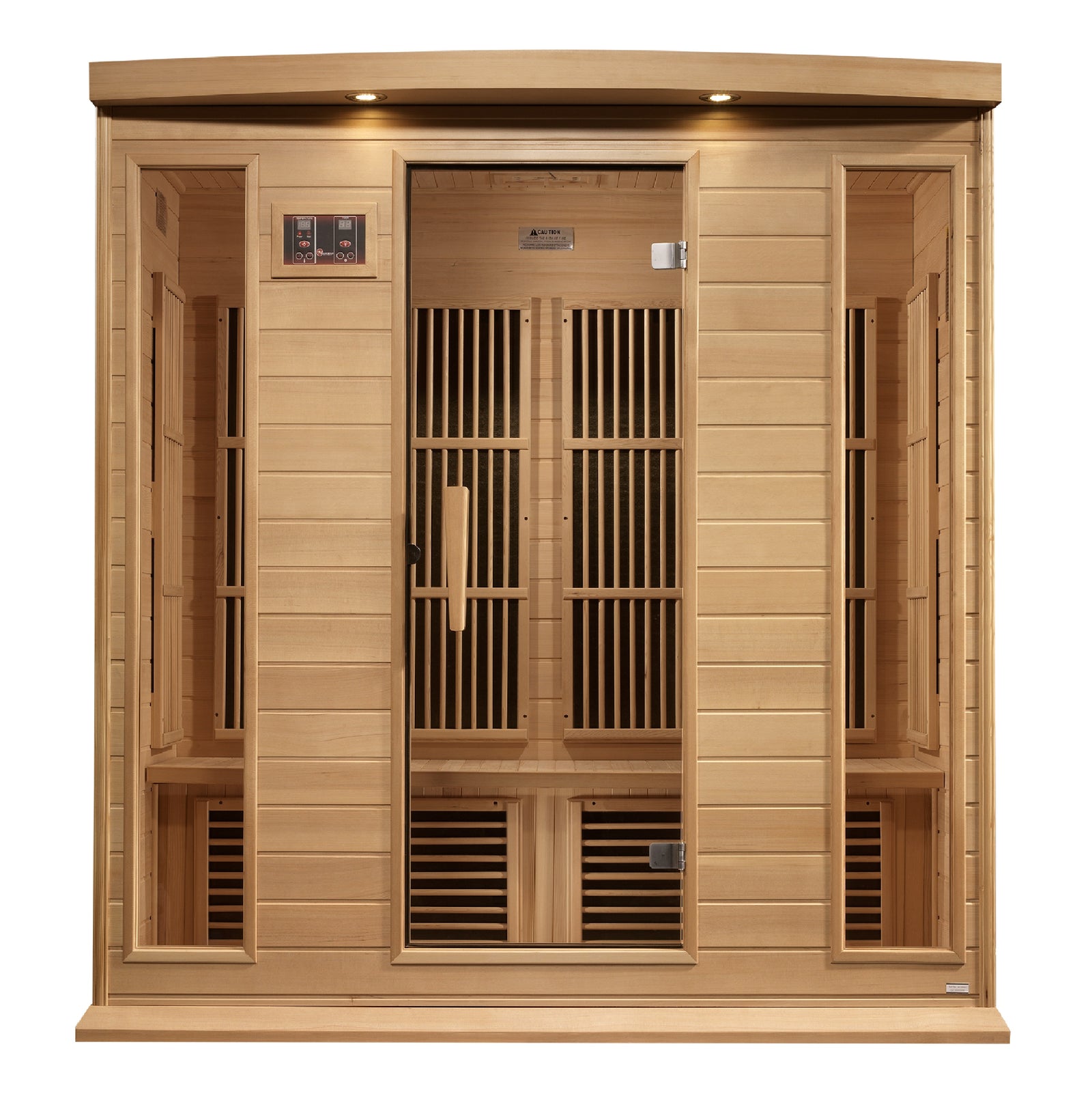 Maxxus 4-Person Corner Near Zero EMF FAR Infrared Sauna - Pro Plunge